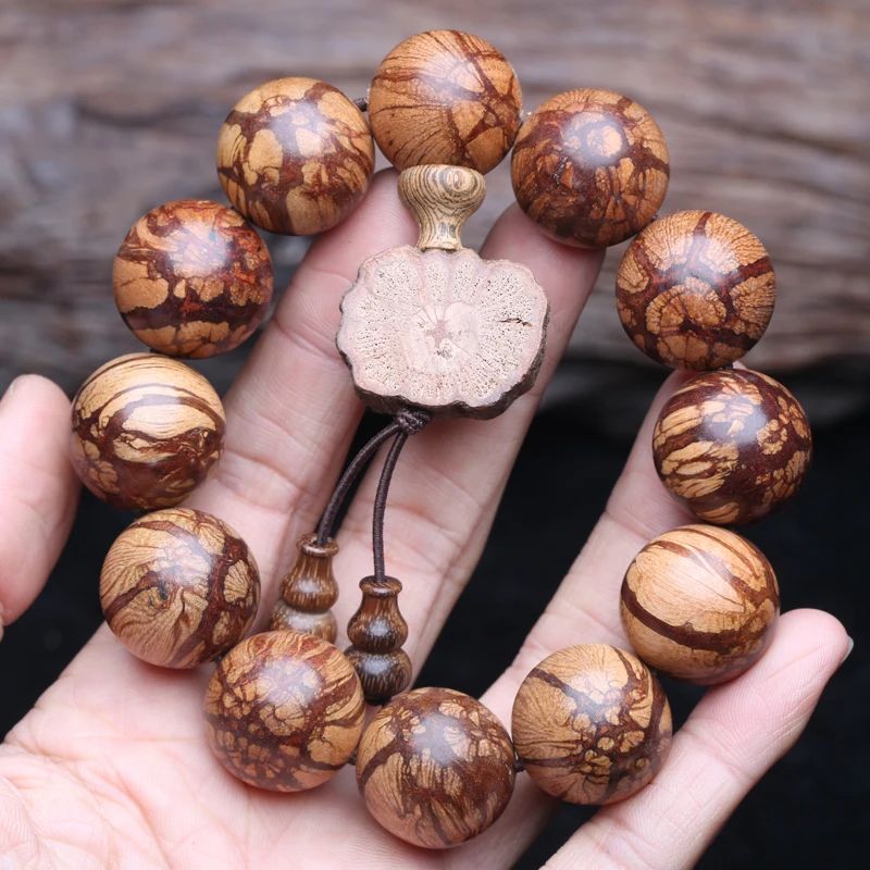 Natural Flower and Tree Buddha Bead Buddhist Prayer Wooden Bead Bracelet 20mm Bracelet Men's Meditation Jewelry, Suitable for Me
Natural Flower and Tree Buddha Bead Buddhist Prayer Wooden Bead Bracelet 20mm Bracelet Men's Meditation Jewelry, Suitable for Me