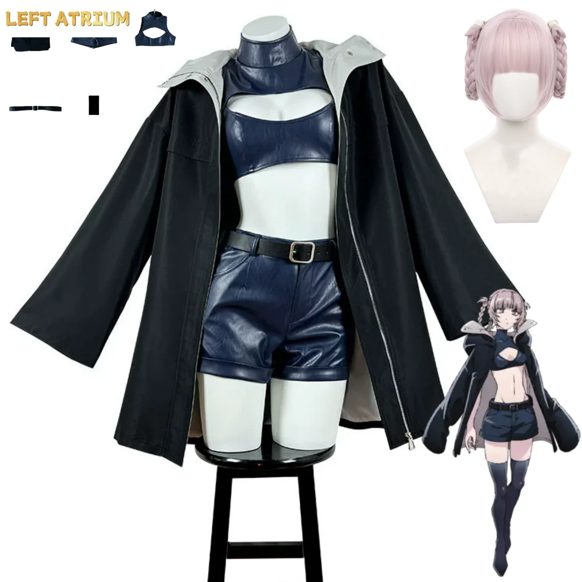 Anime CALL OF THE NIGHT Nanakusa Nazuna Cosplay Costume Coat PU Tube Tops Shorts Uniform Wig Woman Sexy Carnival Suit
Anime CALL OF THE NIGHT Nanakusa Nazuna Cosplay Costume Coat PU Tube Tops Shorts Uniform Wig Woman Sexy Carnival Suit