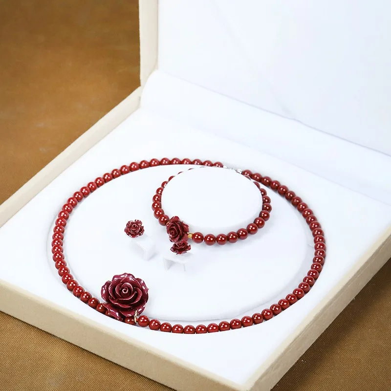 Purple Gold Sand Rose Cinnabar Pendant, Niche Fashion Bracelet, Stud Earrings Necklace
Purple Gold Sand Rose Cinnabar Pendant, Niche Fashion Bracelet, Stud Earrings Necklace