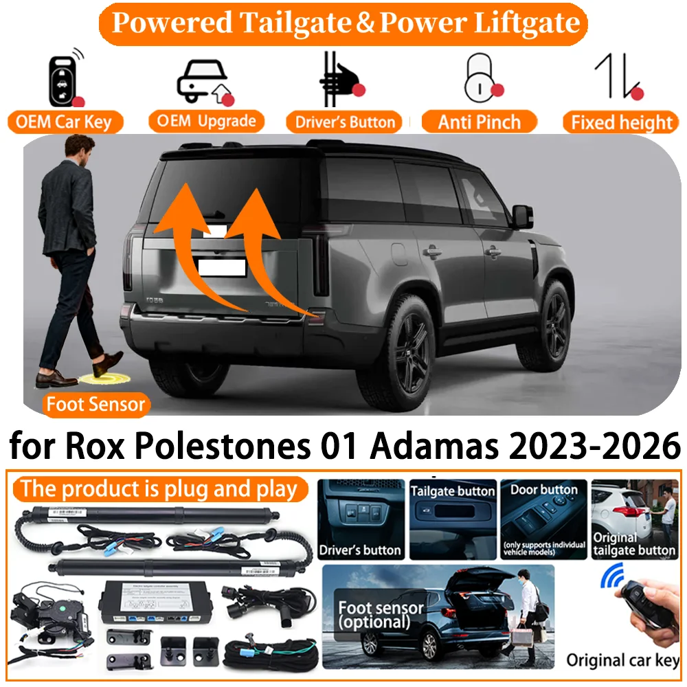 Smart Powered Tailgate System Automatic Electric Tail Gate Lifting Control Lifting Trunk for Rox Polestones 01 Adamas 2023-2026
Smart Powered Tailgate System Automatic Electric Tail Gate Lifting Control Lifting Trunk for Rox Polestones 01 Adamas 2023-2026