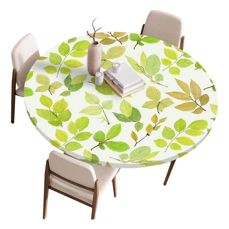 Green Plant Round Tablecloth Fitted Elastic Palm Leaf Tablecloths Waterproof Reusable Round Table Cover For Kitchen
Green Plant Round Tablecloth Fitted Elastic Palm Leaf Tablecloths Waterproof Reusable Round Table Cover For Kitchen