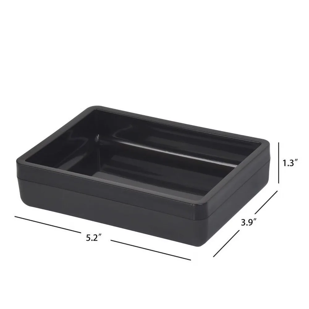 Frosted Black Plastic Soap Dish with Drainer for Bathroom Shower Sink Kitchen Countertop Storage Holder Organizer Tray
Frosted Black Plastic Soap Dish with Drainer for Bathroom Shower Sink Kitchen Countertop Storage Holder Organizer Tray