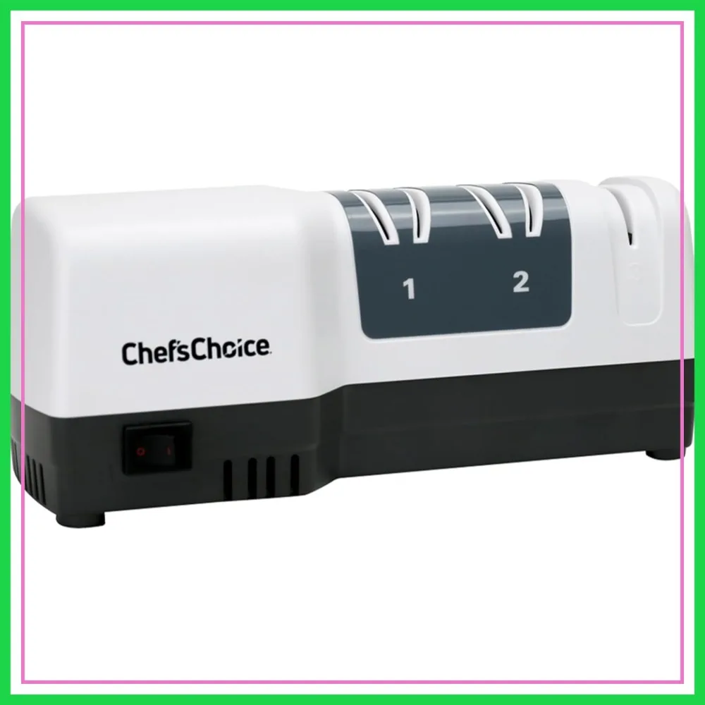 Hybrid Knife Sharpener for 20-Degree Straight & Serrated Knives, 3-Stage, Electric & Manual, Diamond Abrasives, Precision Guides
Hybrid Knife Sharpener for 20-Degree Straight & Serrated Knives, 3-Stage, Electric & Manual, Diamond Abrasives, Precision Guides