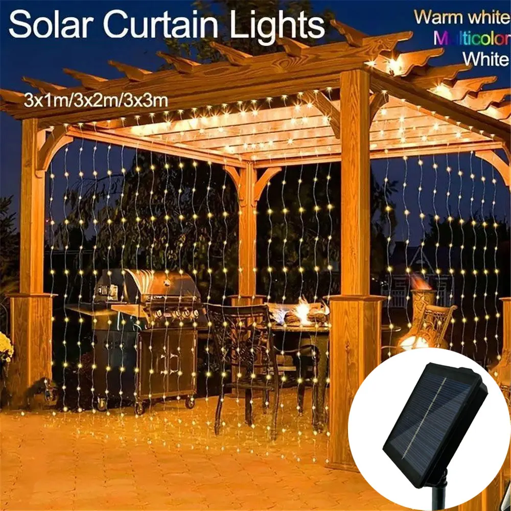 300/600LED Solar Curtain Light Outdoor Wedding Party Garland Decoration String Lights Yard Christmas Fairy Garland String Lights
300/600LED Solar Curtain Light Outdoor Wedding Party Garland Decoration String Lights Yard Christmas Fairy Garland String Lights