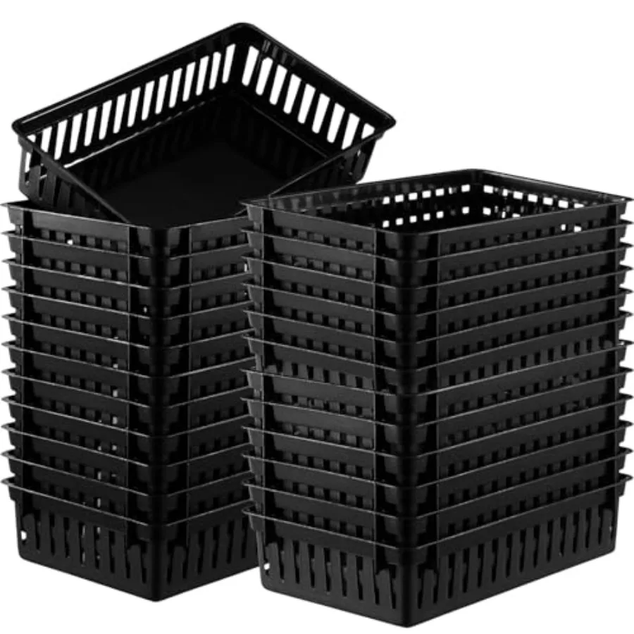 24 Pcs Plastic Storage Baskets for Classroom Organizing Small Pantry Storage Bins Rectangular Tray for Back to School Household
24 Pcs Plastic Storage Baskets for Classroom Organizing Small Pantry Storage Bins Rectangular Tray for Back to School Household