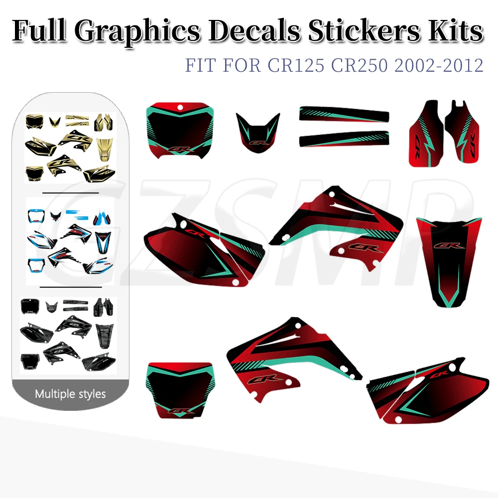Fit for HONDA CR125 CR250 2002 - 2012 CR 125 250 Motocross Full Graphics Decals Deco Stickers Kits
Fit for HONDA CR125 CR250 2002 - 2012 CR 125 250 Motocross Full Graphics Decals Deco Stickers Kits
