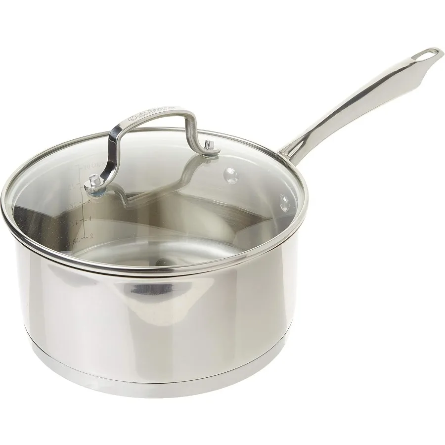Professional Stainless Saucepan with Cover, 3-Quart, Stainless Steel
Professional Stainless Saucepan with Cover, 3-Quart, Stainless Steel