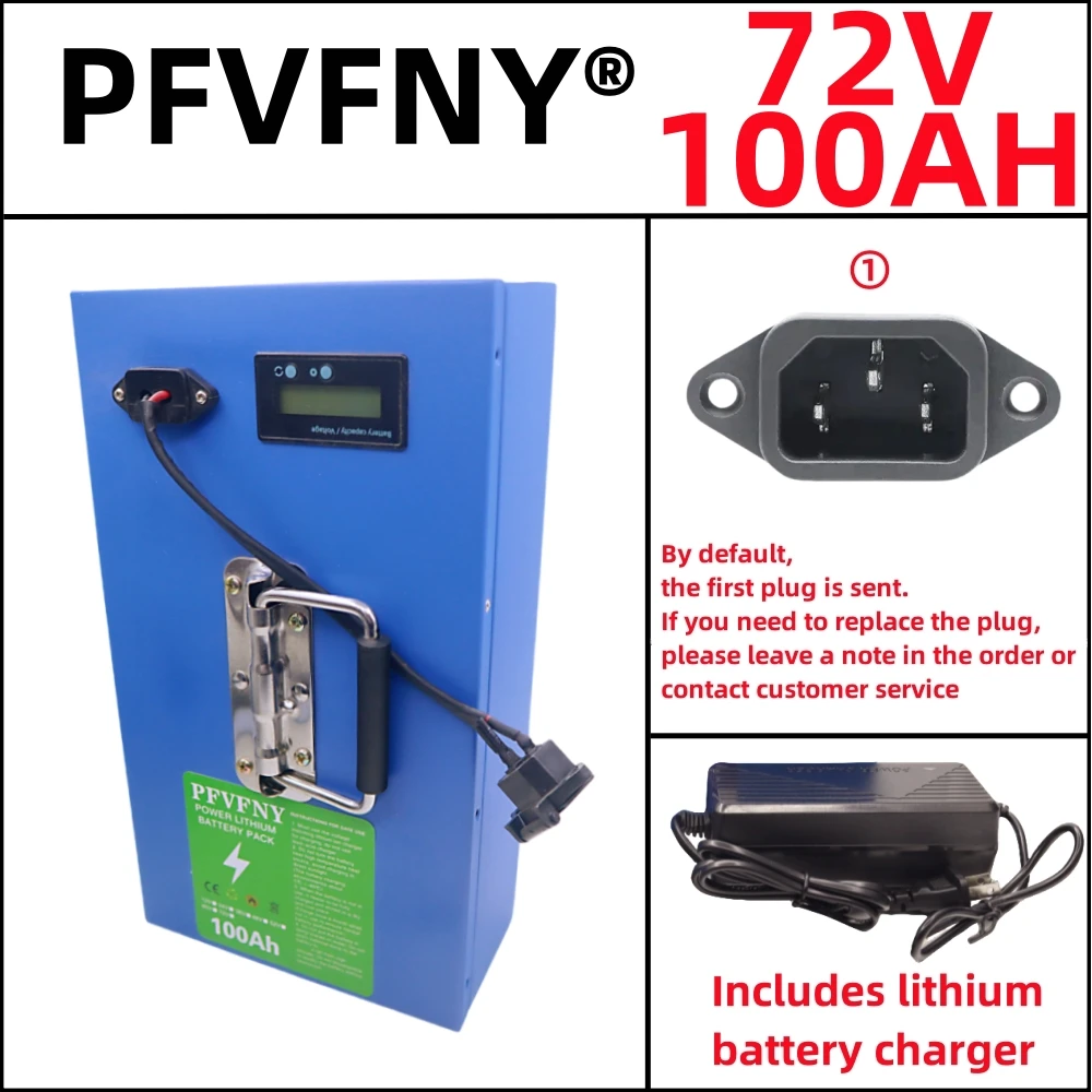 Air fast transportation New Full Capacity Power 18650 Lithium Battery 72V 20AH-100AH Lithium Battery Pack Suitable for 250-3000W
Air fast transportation New Full Capacity Power 18650 Lithium Battery 72V 20AH-100AH Lithium Battery Pack Suitable for 250-3000W