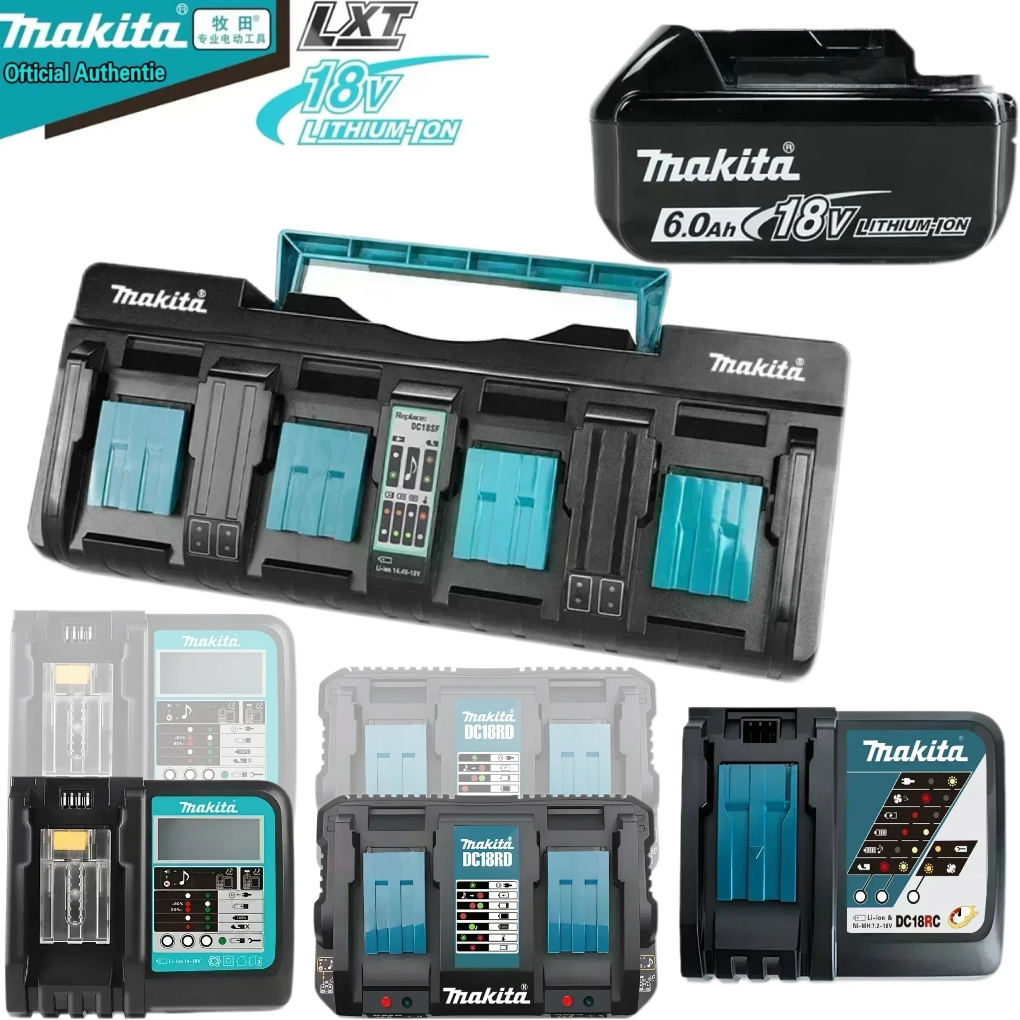 Makita BL1430/BL18 Series Genuine Replacement Battery with 4-Port Fast Charger DC18RD DC18SF, Reliable Power Supply
Makita BL1430/BL18 Series Genuine Replacement Battery with 4-Port Fast Charger DC18RD DC18SF, Reliable Power Supply