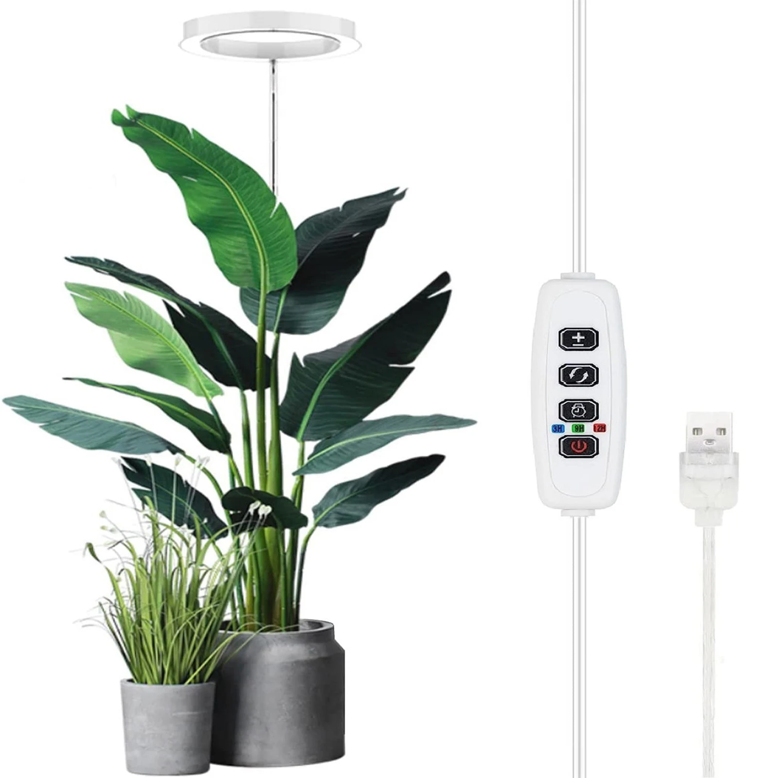 Plant Grow Light Floor Lamp Full Spectrum Sunlight Large Potted Plant Fill Light 3/9/12 Hours Timing 10 Levels Dimming Grow Lamp
Plant Grow Light Floor Lamp Full Spectrum Sunlight Large Potted Plant Fill Light 3/9/12 Hours Timing 10 Levels Dimming Grow Lamp