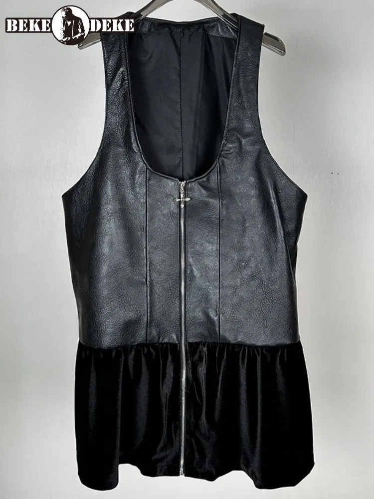 Leisure Ladies Round Neck Sheepskin Versatile Sleeveless Dress Loose Solid Color Genuine Leather Zipper Fashion Sundress
Leisure Ladies Round Neck Sheepskin Versatile Sleeveless Dress Loose Solid Color Genuine Leather Zipper Fashion Sundress