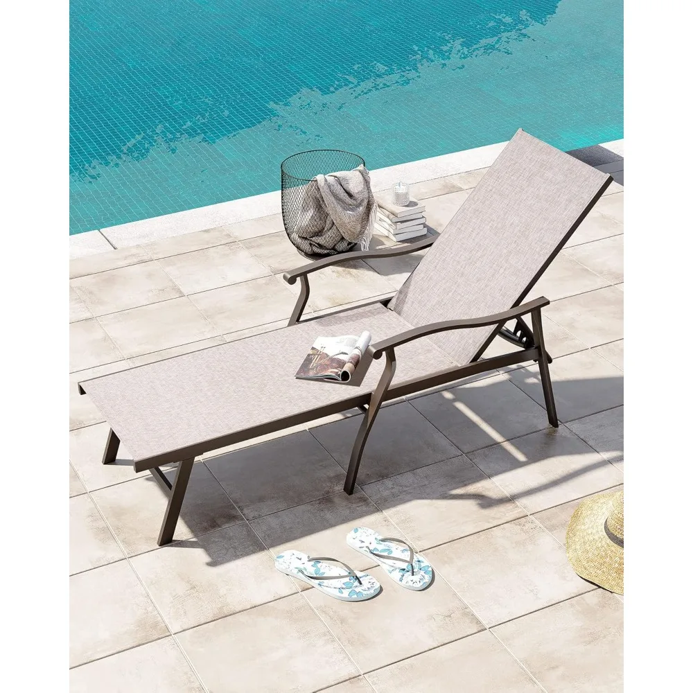 Шезлонг для отдыха на открытом воздухе с подлокотником, шезлонги для бассейна, алюминий с регулируемой спинкой 5, для патио, у бассейна, двора, де
Шезлонг для отдыха на открытом воздухе с подлокотником, шезлонги для бассейна, алюминий с регулируемой спинкой 5, для патио, у бассейна, двора, де