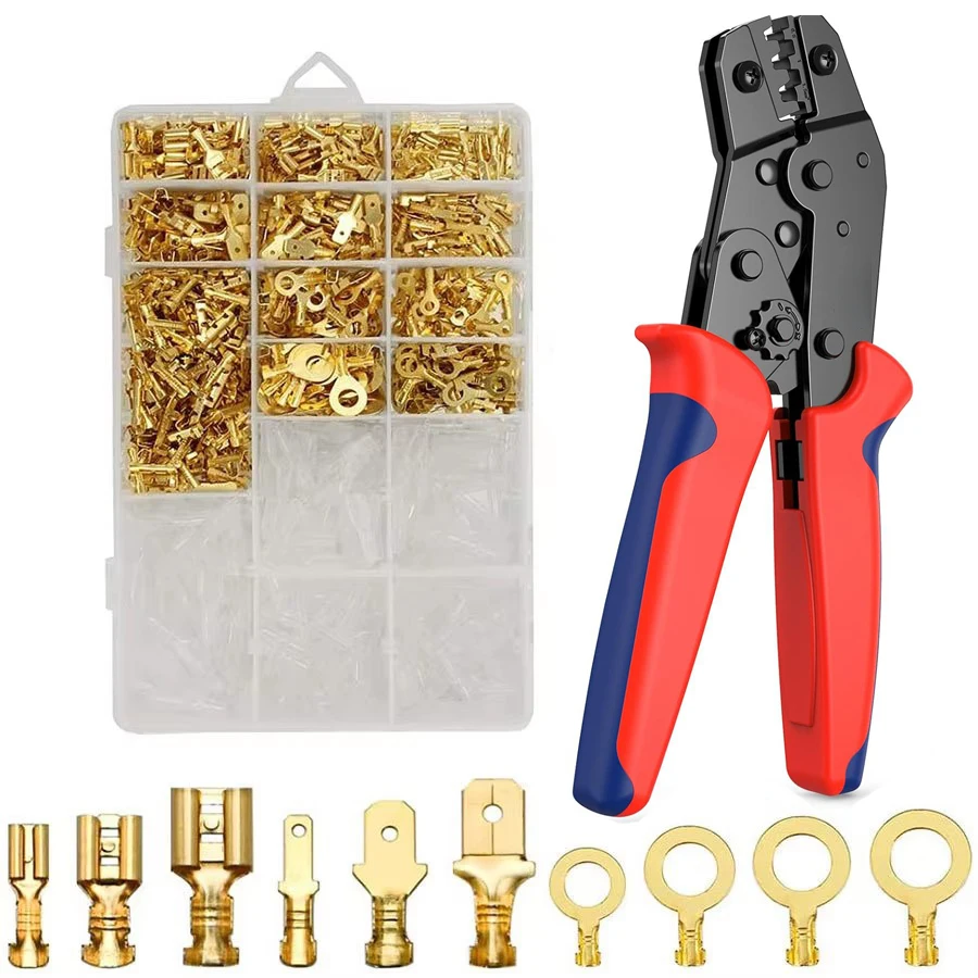 SN-48B CrimpingTool Kit 2.8/4.8/6.3mm Crimp Terminals Insulated Male and Female Wire Connector Insulated Sleeves Kit
SN-48B CrimpingTool Kit 2.8/4.8/6.3mm Crimp Terminals Insulated Male and Female Wire Connector Insulated Sleeves Kit