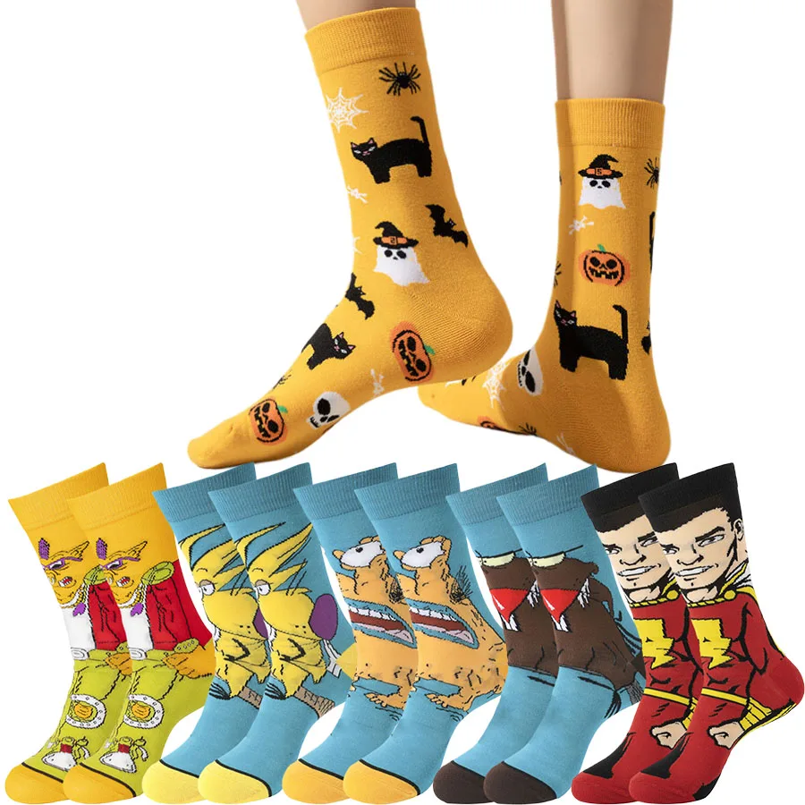 Носки в стиле аниме с героями мультфильмов на Рождество и Хэллоуин для мужчин и женщин, уличная мода в стиле хип-хоп, новинка, забавные повседневные носки для экипажа, легкие всесезонные носки
Носки в стиле аниме с героями мультфильмов на Рождество и Хэллоуин для мужчин и женщин, уличная мода в стиле хип-хоп, новинка, забавные повседневные носки для экипажа, легкие всесезонные носки