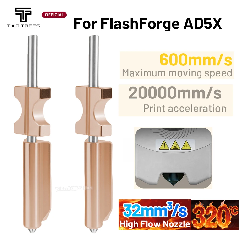 0.25/0.8/0.6/0.4mm Bimetallic Nozzle For Flashforge AD5X New Upgraded Stainless Steel Hotend Nozzles 3D Printer Parts High Speed
0.25/0.8/0.6/0.4mm Bimetallic Nozzle For Flashforge AD5X New Upgraded Stainless Steel Hotend Nozzles 3D Printer Parts High Speed