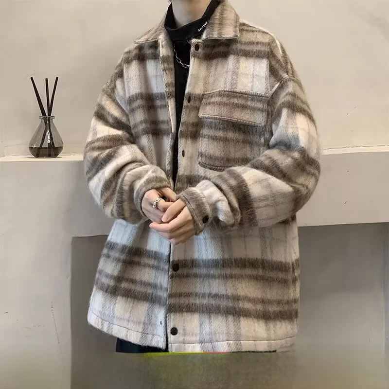 Мужской шерстяной кардиган в клетку больших размеров, весна-осень-зима, американский свободный крой, верхняя одежда из тюлета, дышащая длинная одежда...
Мужской шерстяной кардиган в клетку больших размеров, весна-осень-зима, американский свободный крой, верхняя одежда из тюлета, дышащая длинная одежда...