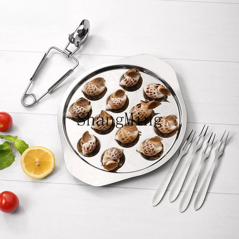 CL stainless steel conch plate, baked conch plate set, tableware, conch clip, fork, seafood eating tools 3-piece set
CL stainless steel conch plate, baked conch plate set, tableware, conch clip, fork, seafood eating tools 3-piece set