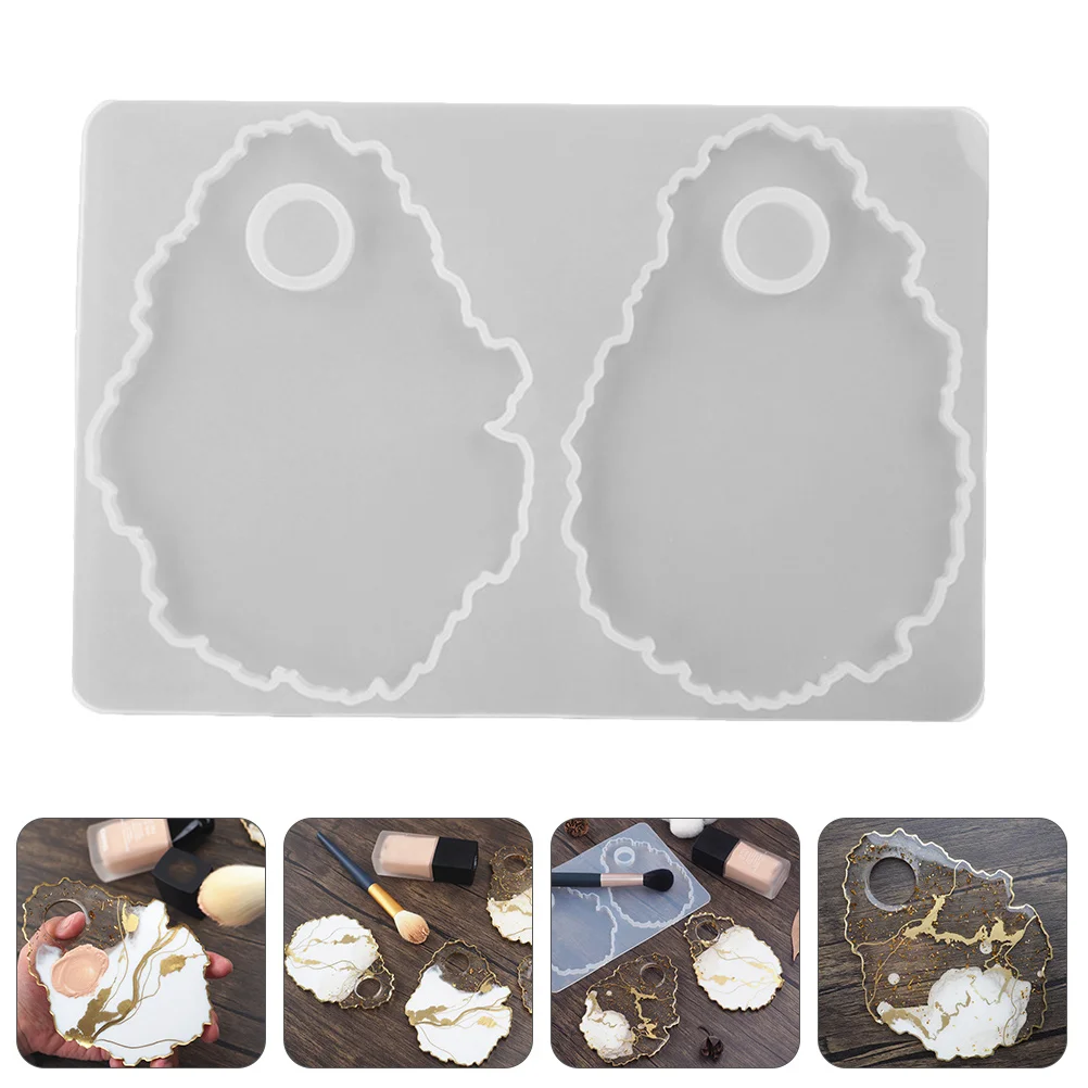 Flexible Silicone Crystal Epoxy Mold Irregular Tray Shape DIY Makeup Organizer Tray Casting Mold Practical Use 
Flexible Silicone Crystal Epoxy Mold Irregular Tray Shape DIY Makeup Organizer Tray Casting Mold Practical Use