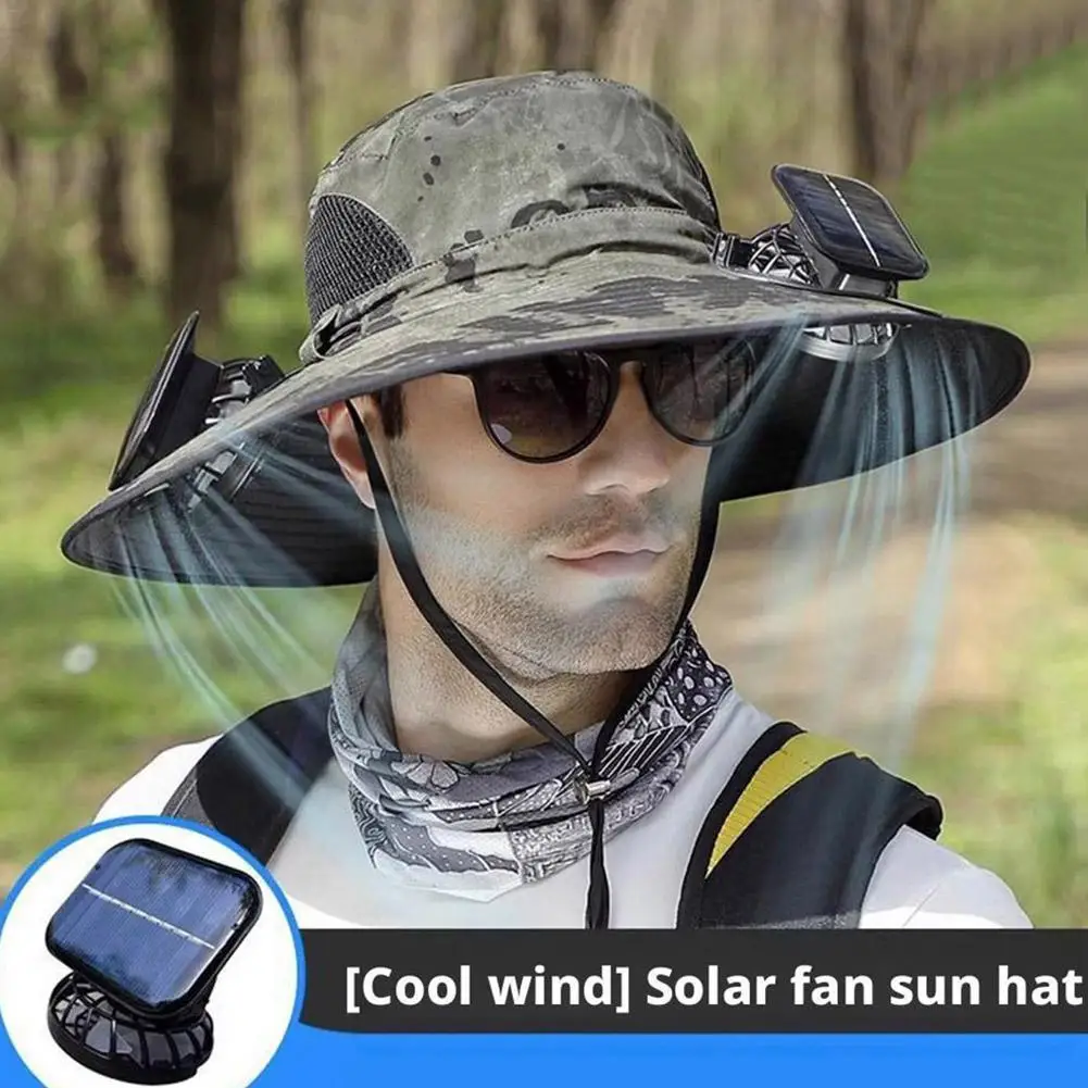 Removable Solar Charging Fan Outdoor Sun Hat With 2 Fan Large Brim Sun Hats For Men Women Hiking Camping Visor Bucket Hat
Removable Solar Charging Fan Outdoor Sun Hat With 2 Fan Large Brim Sun Hats For Men Women Hiking Camping Visor Bucket Hat