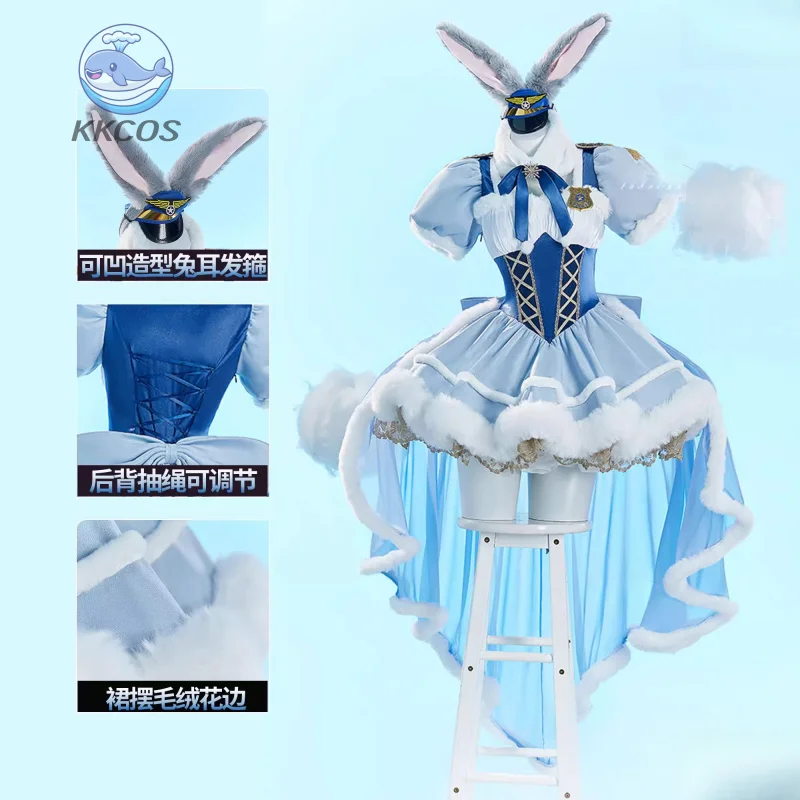 ZootopiaMovie Rabbit Judy Hopps Police Cosplay Costume Cute Lolita Dress Blue Uniform Women Girl Anime Halloween Party KKCos
ZootopiaMovie Rabbit Judy Hopps Police Cosplay Costume Cute Lolita Dress Blue Uniform Women Girl Anime Halloween Party KKCos