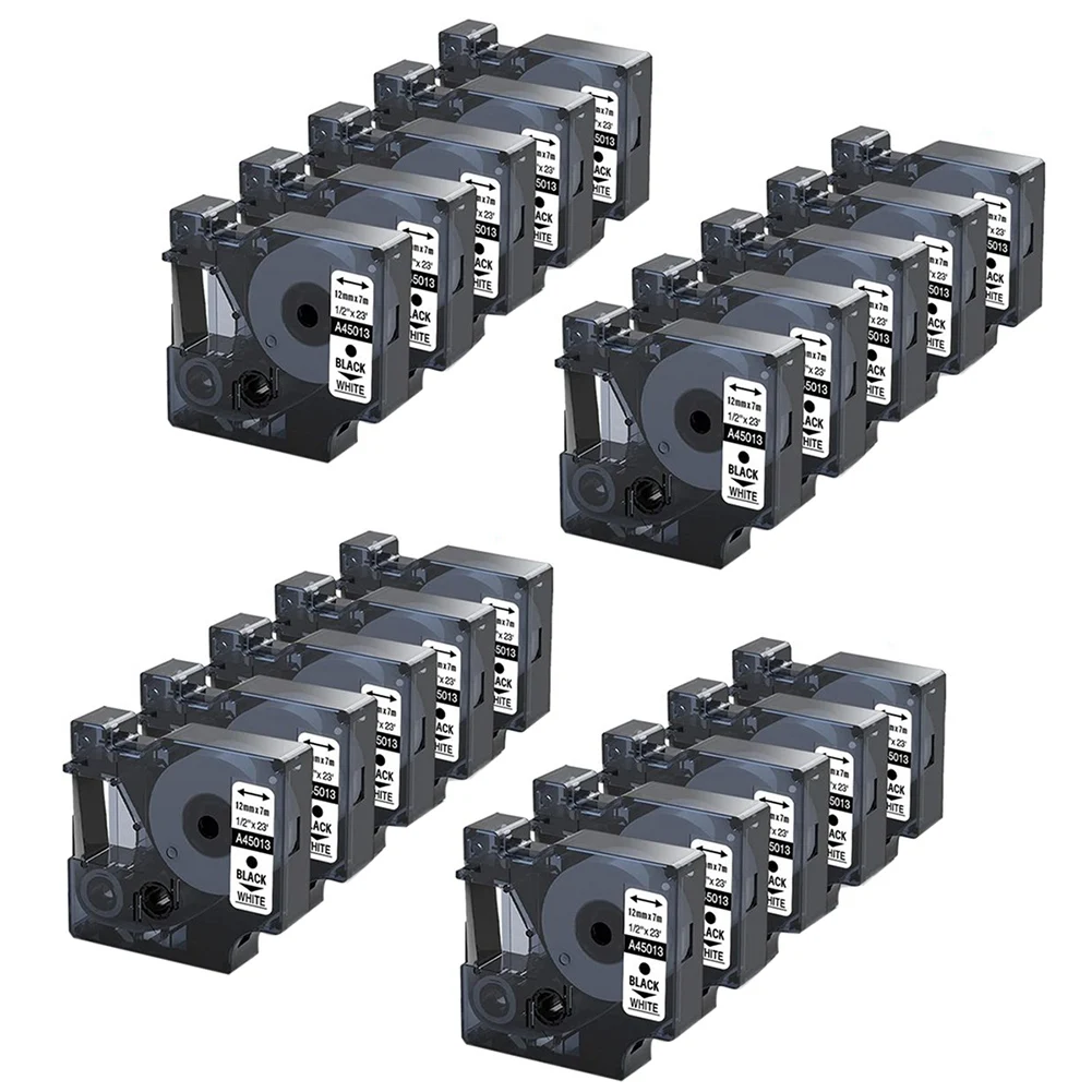 AC37-20Pcs for Dymo D1 Label Maker/Tape 45013 Black on White Label Ribbons Compatible for Dymo Label Manager 160 210 450 280
AC37-20Pcs for Dymo D1 Label Maker/Tape 45013 Black on White Label Ribbons Compatible for Dymo Label Manager 160 210 450 280