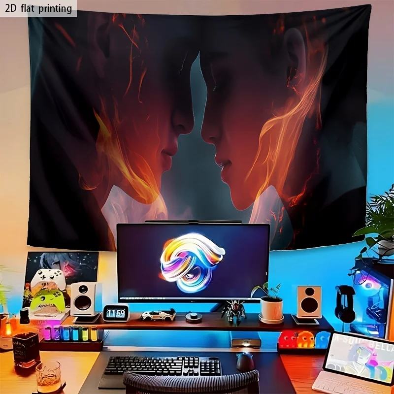 Romantic Fire Couple Tapestry Aesthetic Flame Art Wall Hanging Passionate Lovers Room Decor Modern Digital Art Poster forBedroom
Romantic Fire Couple Tapestry Aesthetic Flame Art Wall Hanging Passionate Lovers Room Decor Modern Digital Art Poster forBedroom
