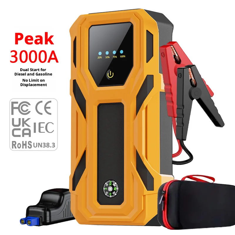 Car Jump Starter Large Capacity Emergency Power Supply Battery Ignition for Trucks Motorcycles Strong Backup Portable.
Car Jump Starter Large Capacity Emergency Power Supply Battery Ignition for Trucks Motorcycles Strong Backup Portable.