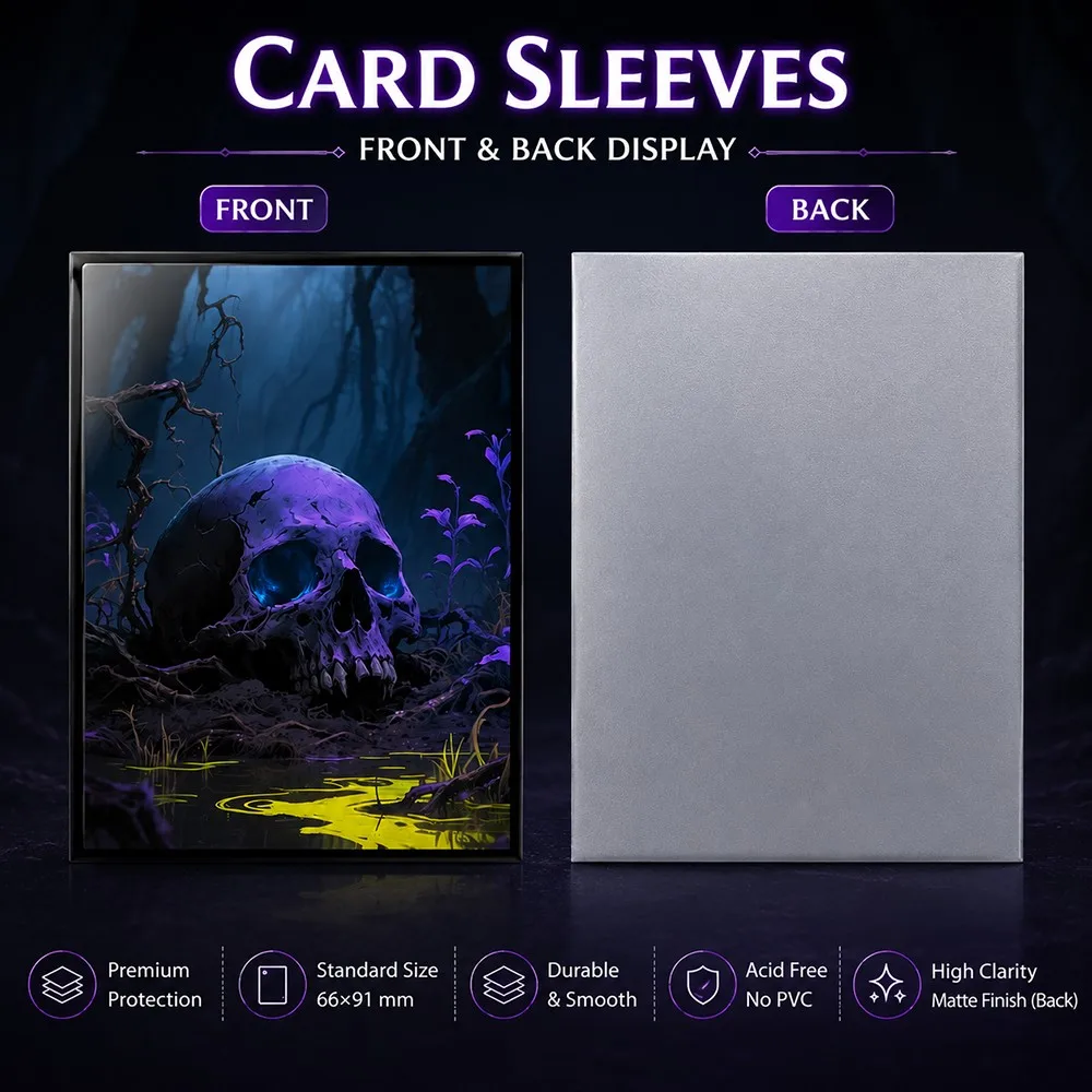 60PCS 66X91MM Anime Card Sleeves Skull Ultra Clear Front & Matte Finish Back Card Shield Outer Protector for PTCG/MGT
60PCS 66X91MM Anime Card Sleeves Skull Ultra Clear Front & Matte Finish Back Card Shield Outer Protector for PTCG/MGT