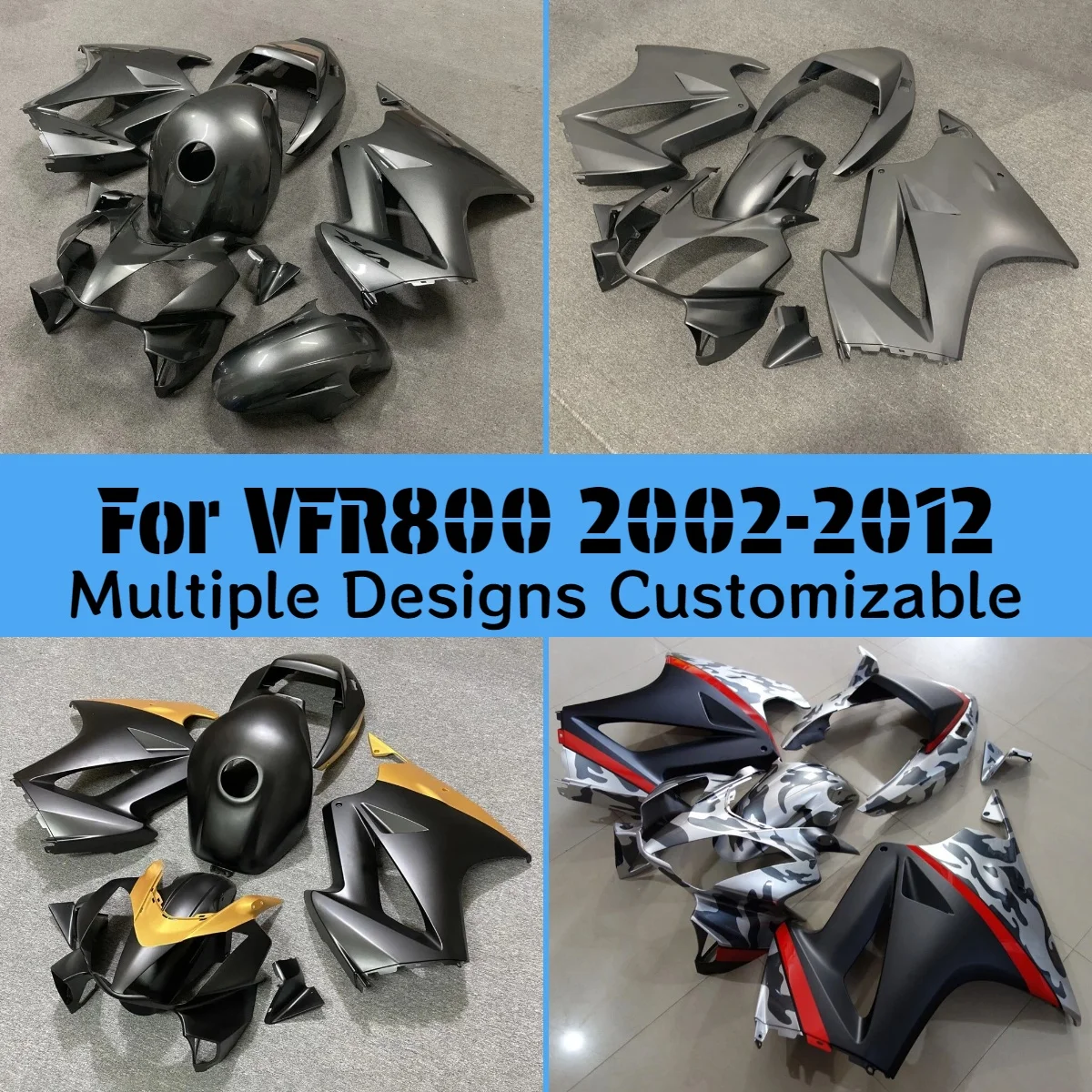 Fairing Kit for HONDA VFR800R 2002-2012 Fit Full Motorcycle Fairings Body Set Parts Free Custom Prime VFR 800R 02-12
Fairing Kit for HONDA VFR800R 2002-2012 Fit Full Motorcycle Fairings Body Set Parts Free Custom Prime VFR 800R 02-12
