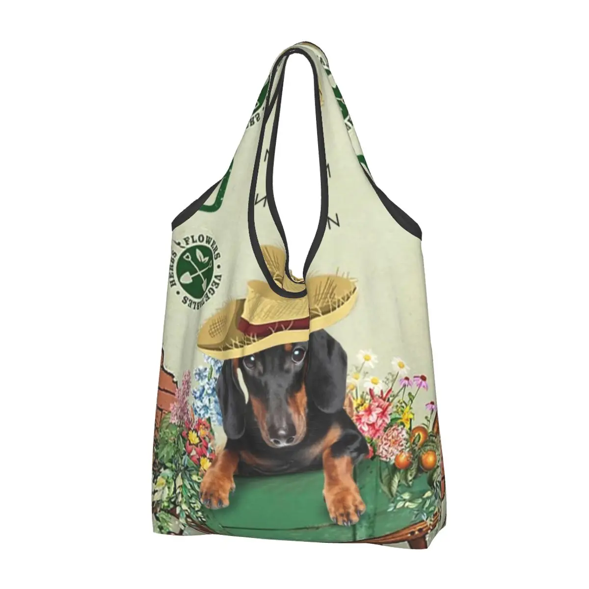 Fashion Dachshund Garden Shopping Tote Bags Portable Badger Wiener Sausage Dog Grocery Shopper Shoulder Bag
Fashion Dachshund Garden Shopping Tote Bags Portable Badger Wiener Sausage Dog Grocery Shopper Shoulder Bag