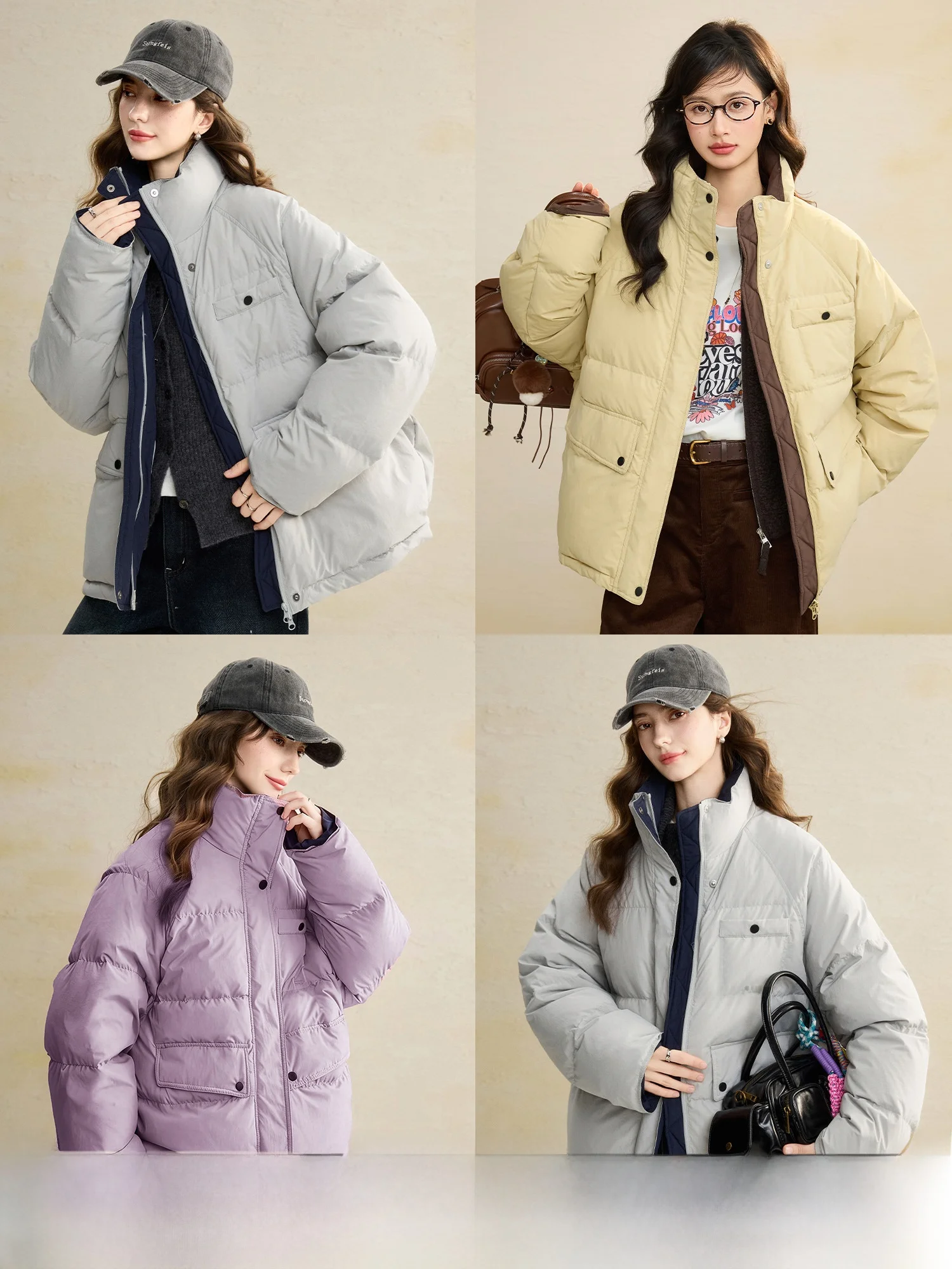 Pumpkin Valley Creamy Lightweight down Jacket Color Block Duck down Thick Winter Outerwear for Women Warm Nylon Stand Collar ...
Pumpkin Valley Creamy Lightweight down Jacket Color Block Duck down Thick Winter Outerwear for Women Warm Nylon Stand Collar ...