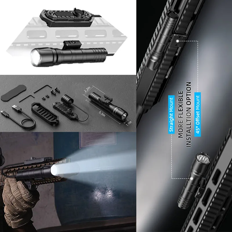 EZshoot 1800 Lumens Picatinny Light Picatinny Rail Remote Pressure Switch Waterproof Rechargeable Strobe Mode
EZshoot 1800 Lumens Picatinny Light Picatinny Rail Remote Pressure Switch Waterproof Rechargeable Strobe Mode