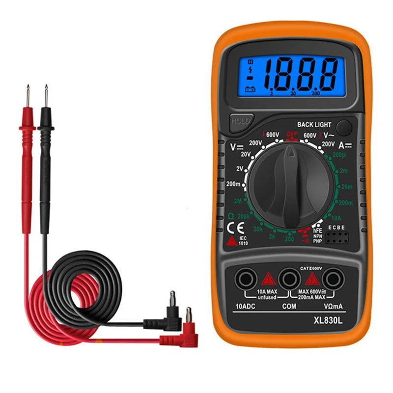 Digital Multimeter with AC/DC Current, Data Hold & LCD Backlight, Handheld Voltage/Resistance Tester Wthout Battery
Digital Multimeter with AC/DC Current, Data Hold & LCD Backlight, Handheld Voltage/Resistance Tester Wthout Battery