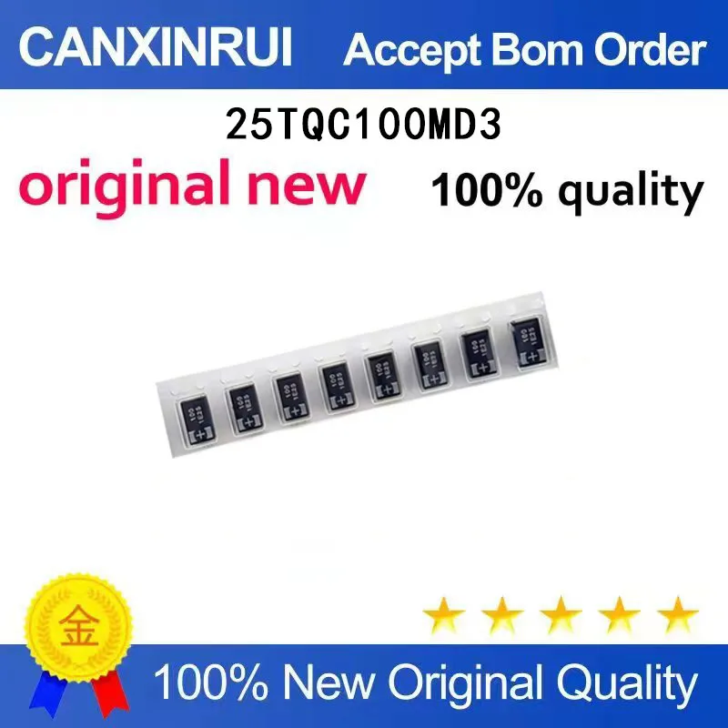 (5-100 Pieces) Brand new original 25TQC100MD3 SMD tantalum capacitor 100uF 25V spot chip IC
(5-100 Pieces) Brand new original 25TQC100MD3 SMD tantalum capacitor 100uF 25V spot chip IC