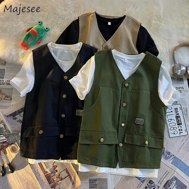 Sweater Vest Men Cargo Spring Retro Sleeveless Outwear All-match M-3XL Army Green V-neck Single Breasted Clothing Handsome Male
Sweater Vest Men Cargo Spring Retro Sleeveless Outwear All-match M-3XL Army Green V-neck Single Breasted Clothing Handsome Male