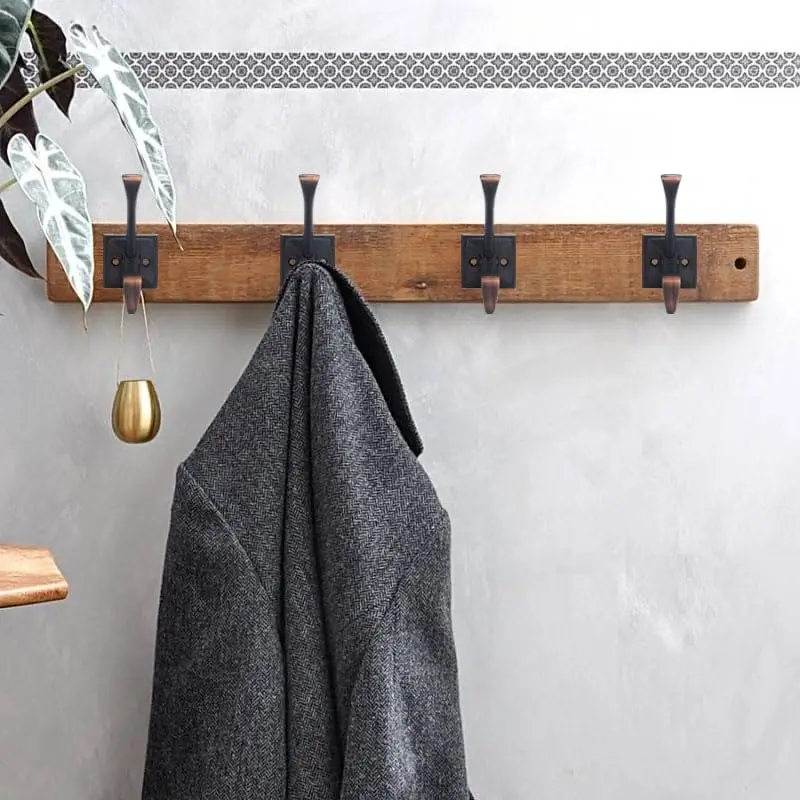 10pcs Rustic Wood Wall Hook Set With Oil Rubbed Bronze Hooks For Coats Towels Bags Hats And Keys
10pcs Rustic Wood Wall Hook Set With Oil Rubbed Bronze Hooks For Coats Towels Bags Hats And Keys
