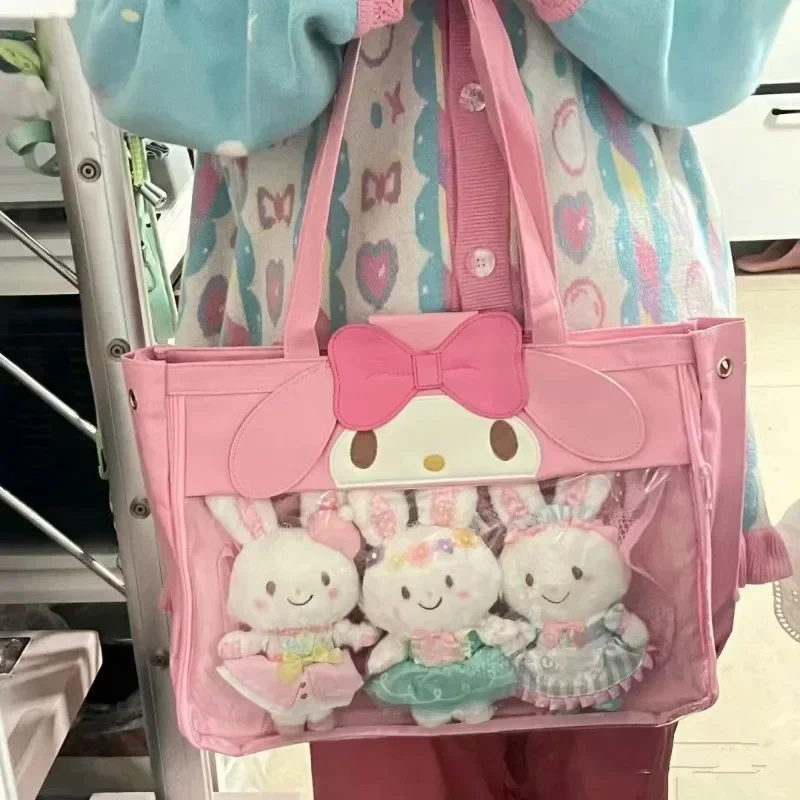 Xiuya Pink Melody Womens Tote Bag Aesthetic Japanese Style Lolita Jk Cute Handbag Transparent Large Capacity Fashion Female Bag
Xiuya Pink Melody Womens Tote Bag Aesthetic Japanese Style Lolita Jk Cute Handbag Transparent Large Capacity Fashion Female Bag