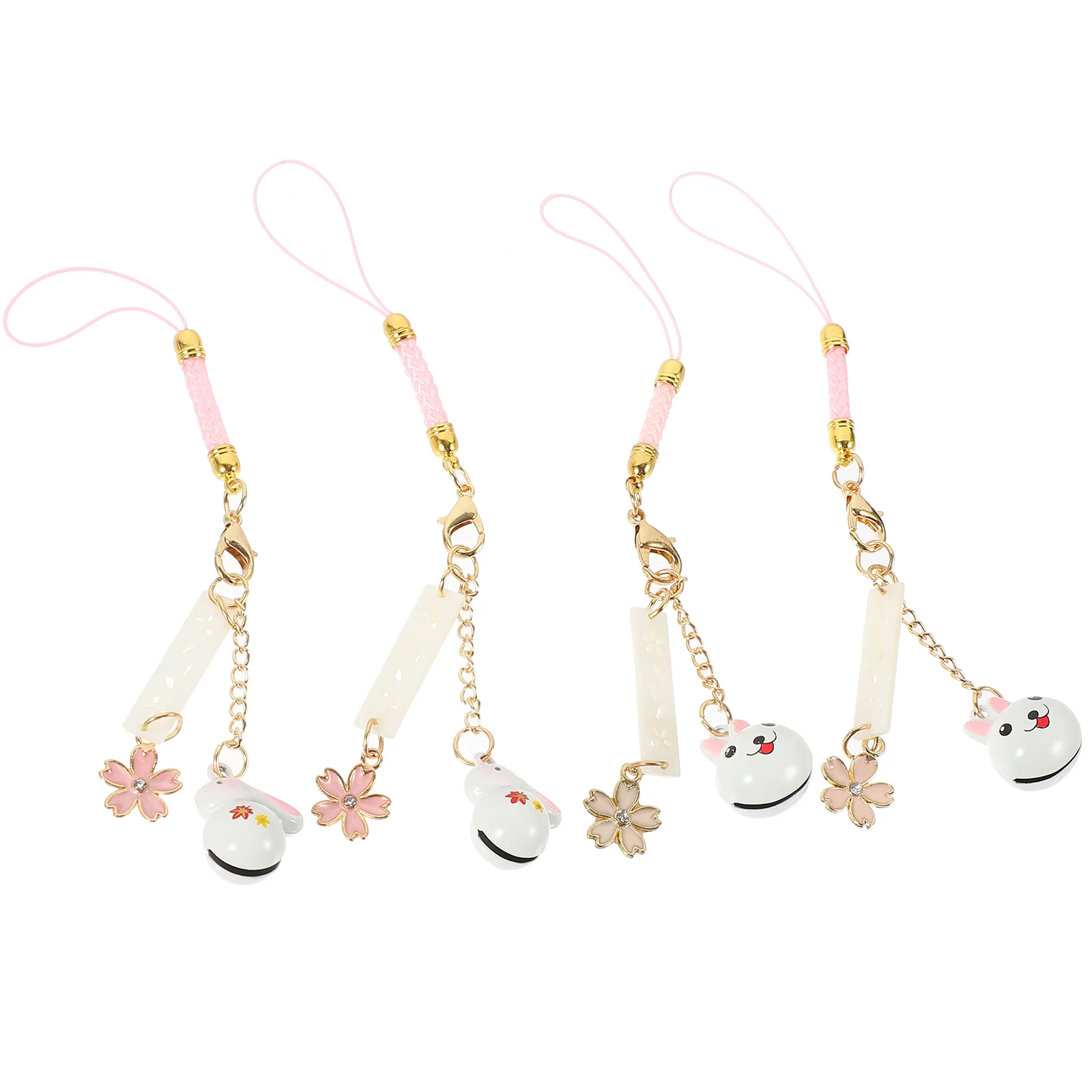 4 шт., подвеска в виде кролика для телефона, колокольчик, ремешок для телефона, брелок-амулет, декор, мобильный ремешок, очаровательная сумка, подвесной орнамент
4 шт., подвеска в виде кролика для телефона, колокольчик, ремешок для телефона, брелок-амулет, декор, мобильный ремешок, очаровательная сумка, подвесной орнамент