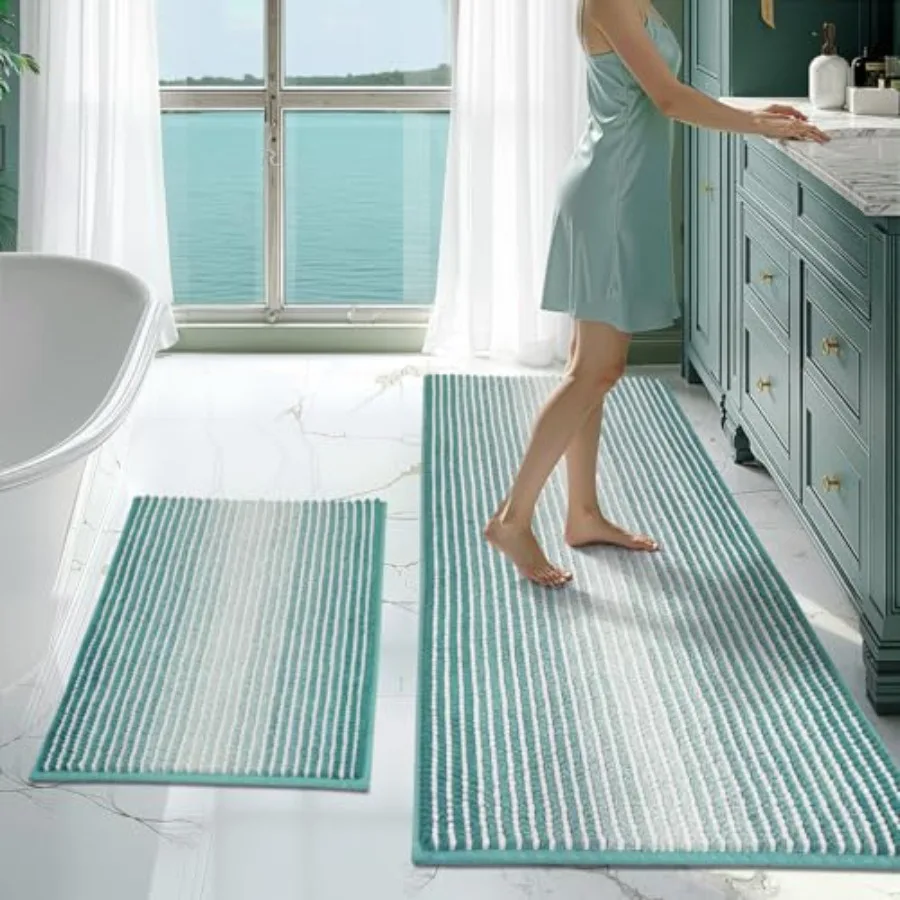 Bathroom Rugs and Mats Sets 2 Pcs Thick Absorbent Chenille Bath Mat Rug Set Non Slip Soft Shaggy Bath Room Floor Mats for Bathr
Bathroom Rugs and Mats Sets 2 Pcs Thick Absorbent Chenille Bath Mat Rug Set Non Slip Soft Shaggy Bath Room Floor Mats for Bathr