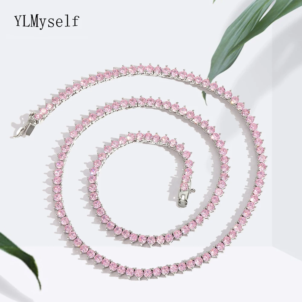 Brass 16-20 Inch Tennis Necklace 3 Claws Pave 3 mm Pink Cubic Zircon Choker Chain Real Rhodium Plated Chain Jewelry For Women
Brass 16-20 Inch Tennis Necklace 3 Claws Pave 3 mm Pink Cubic Zircon Choker Chain Real Rhodium Plated Chain Jewelry For Women