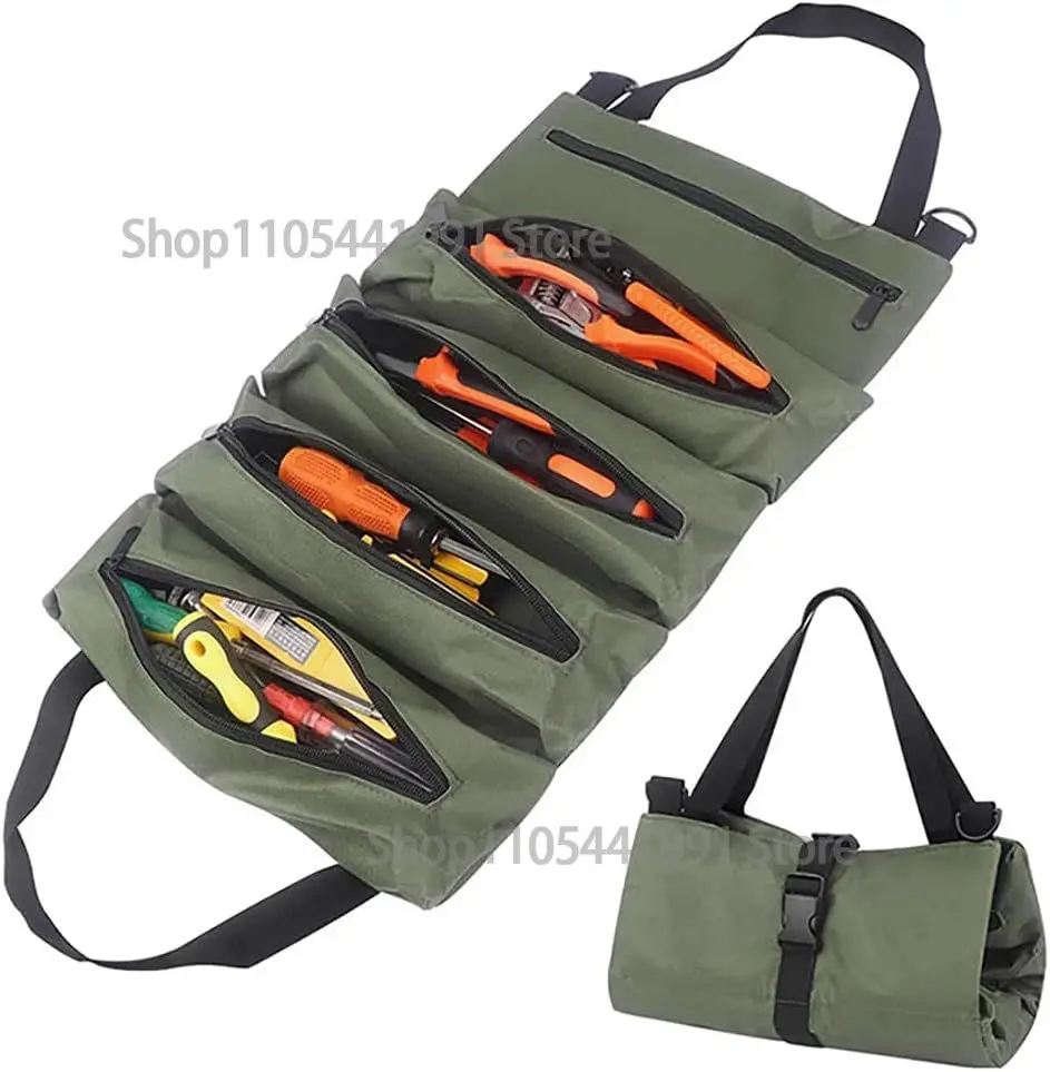Tool Bag Roll Up,Heavt Duty Tool Organizer Tool Storage Bags Oxford Cloth-Zipper Pouch for Men Mechanic, Electricians, Repairman
Tool Bag Roll Up,Heavt Duty Tool Organizer Tool Storage Bags Oxford Cloth-Zipper Pouch for Men Mechanic, Electricians, Repairman