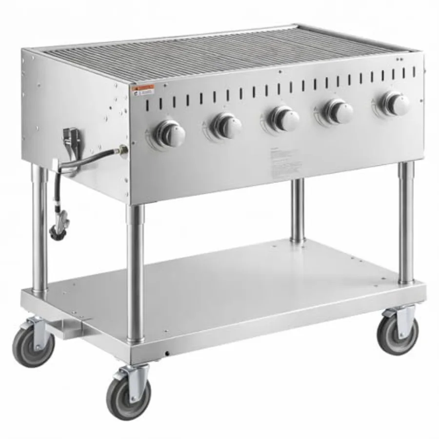 Commercial Stainless Steel Outdoor Liquid Propane Grill 36 Cooking Surface 5 Burners 80 000 BTU for Restaurant Patio Resort Cat
Commercial Stainless Steel Outdoor Liquid Propane Grill 36 Cooking Surface 5 Burners 80 000 BTU for Restaurant Patio Resort Cat
