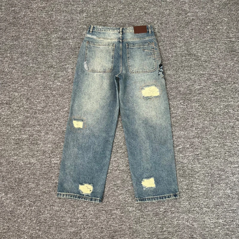 Derschutze Ripped Jeans Embroidered Patterns Straight-leg Jeans High Street New Denim Trousers Real Photos
Derschutze Ripped Jeans Embroidered Patterns Straight-leg Jeans High Street New Denim Trousers Real Photos
