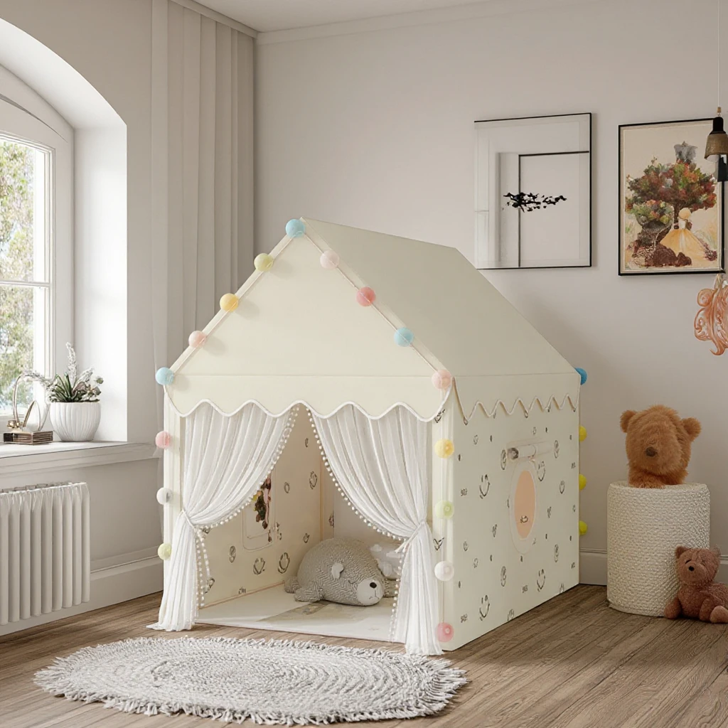 Children's Indoor Play Tent House Small Castle Home For Boys Girls Canvas Princess Tent
Children's Indoor Play Tent House Small Castle Home For Boys Girls Canvas Princess Tent