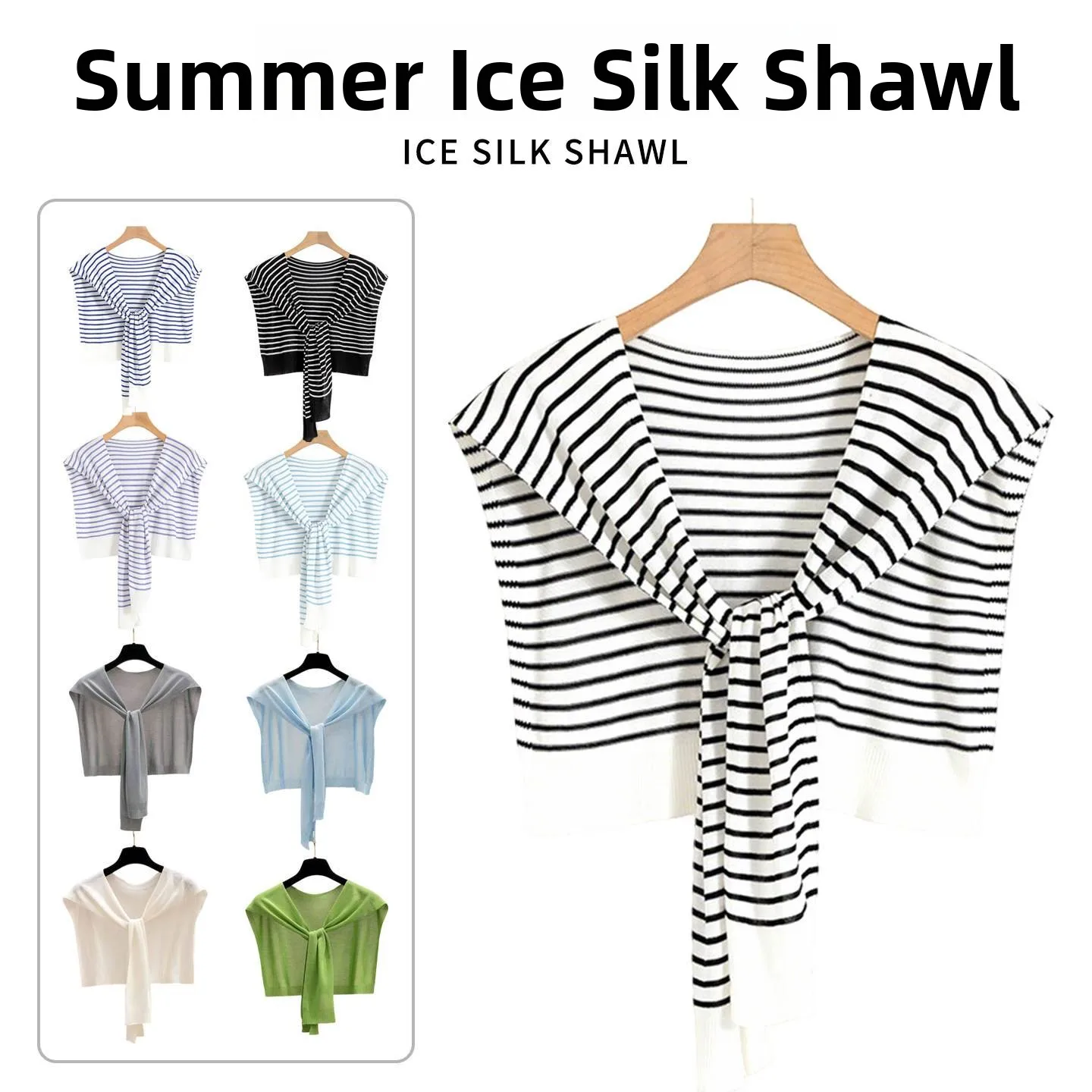 Striped Women's Shawl Outerwear Spring Summer Thin New Style Black White Small Shoulder Wrap Korean High-End Feel Citywalk
Striped Women's Shawl Outerwear Spring Summer Thin New Style Black White Small Shoulder Wrap Korean High-End Feel Citywalk