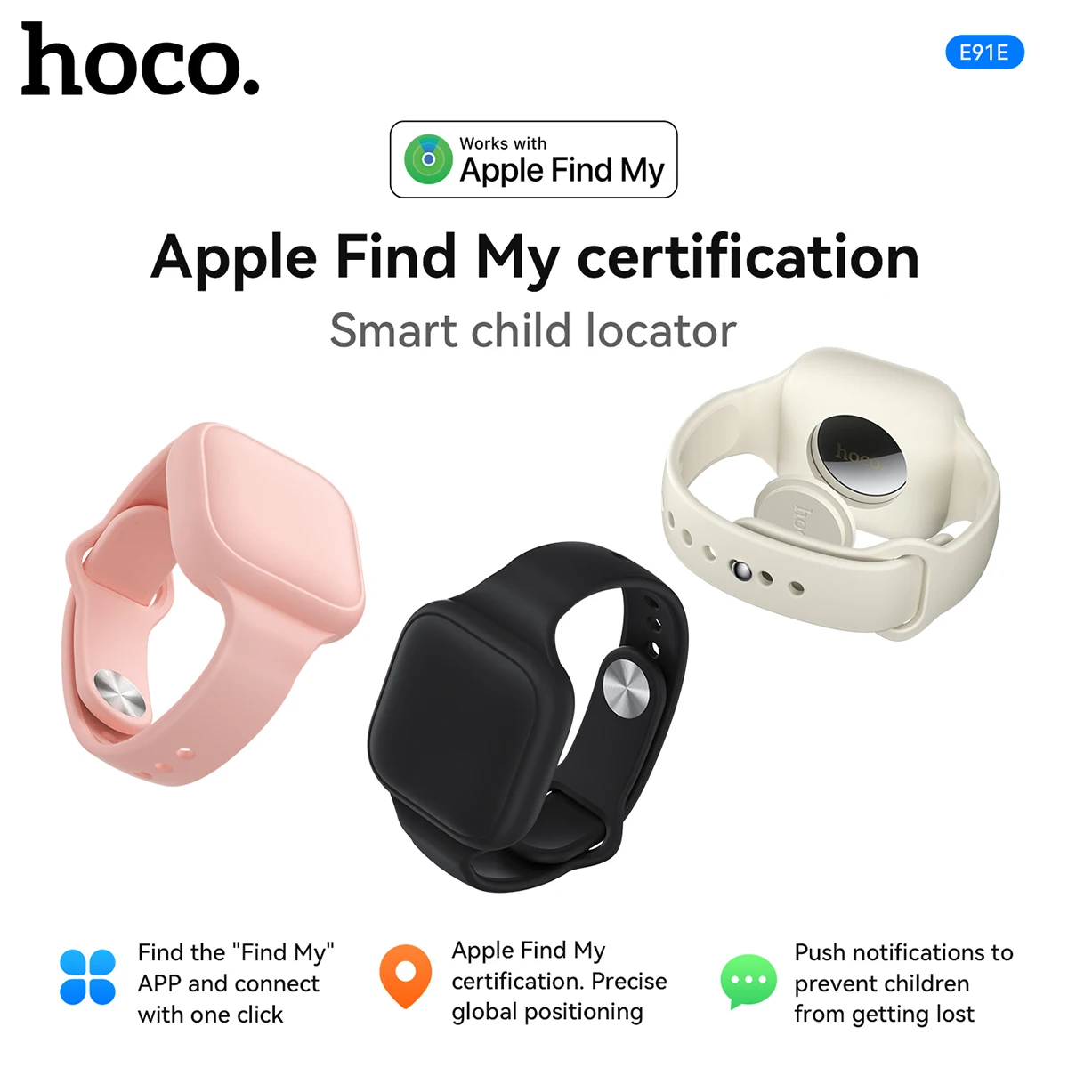 HOCO E91E Air Smart Tag Anti-Lost Finder Device GPS Tracker For Kids Children Elder Work For Find My App Locator Bracelet Type
HOCO E91E Air Smart Tag Anti-Lost Finder Device GPS Tracker For Kids Children Elder Work For Find My App Locator Bracelet Type