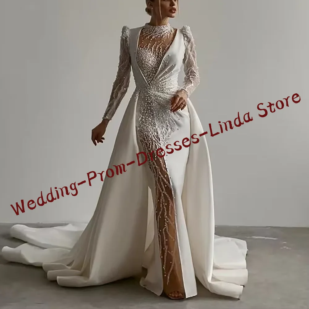 Elegant O-Neck Appliques Beading Backless Mermaid Bride Wedding Dresses Bridal Gowns Customized
Elegant O-Neck Appliques Beading Backless Mermaid Bride Wedding Dresses Bridal Gowns Customized