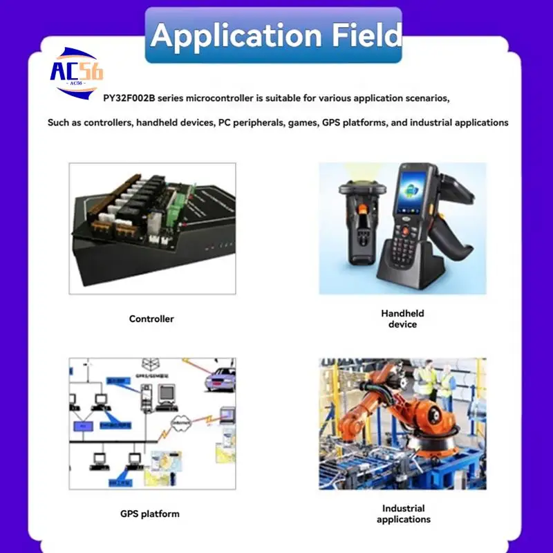 AC56-PY32F030 PY32F030K28U6TR Chip 48Mhz 32-Bit ARM Microcontroller MCU Core Development Board Module 64KB Flash Memory
AC56-PY32F030 PY32F030K28U6TR Chip 48Mhz 32-Bit ARM Microcontroller MCU Core Development Board Module 64KB Flash Memory