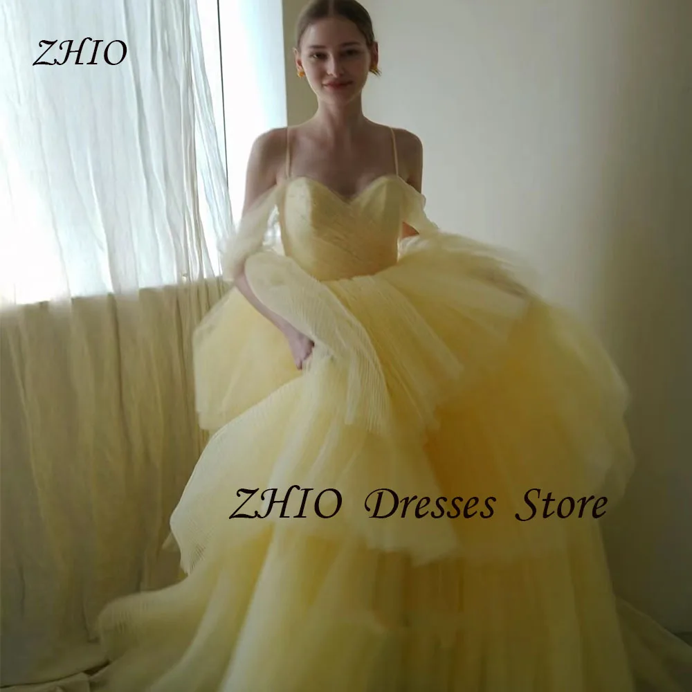 ZHIO Princess Yellow Wedding Party Dress Off Shoulder A-Line Multi-layered Organza Korea Photo Shoot Bridal Gown Customized
ZHIO Princess Yellow Wedding Party Dress Off Shoulder A-Line Multi-layered Organza Korea Photo Shoot Bridal Gown Customized