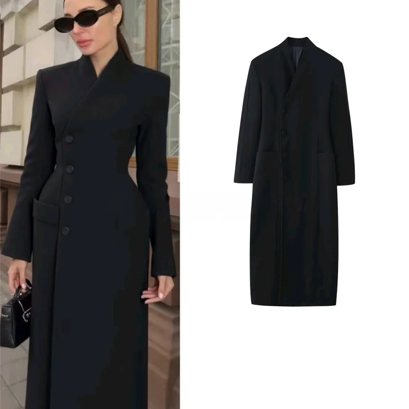 Winter New Women's Casual Style Single Row Multi-Buckle Stand Collar Long Sleeve Mid-Length Waist-Cinching Woolen Coat Jacket
Winter New Women's Casual Style Single Row Multi-Buckle Stand Collar Long Sleeve Mid-Length Waist-Cinching Woolen Coat Jacket